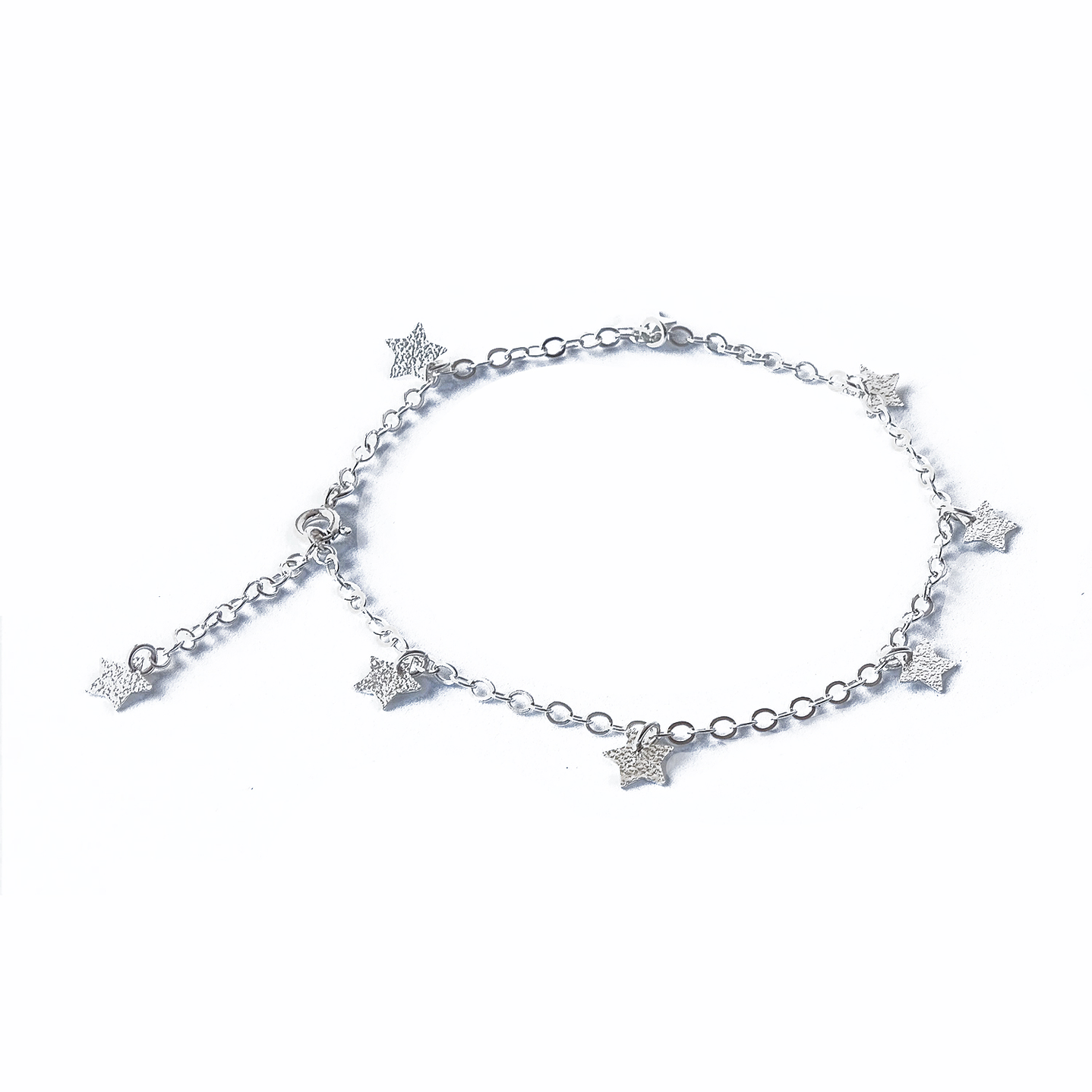 Tobillera De Plata 925 Estrellas 1