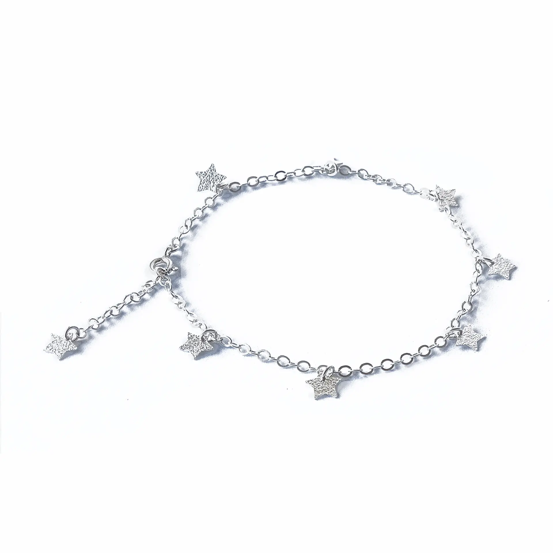 Tobillera De Plata 925 Estrellas 1