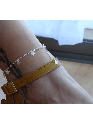 Tobillera De Plata 925 Estrellas