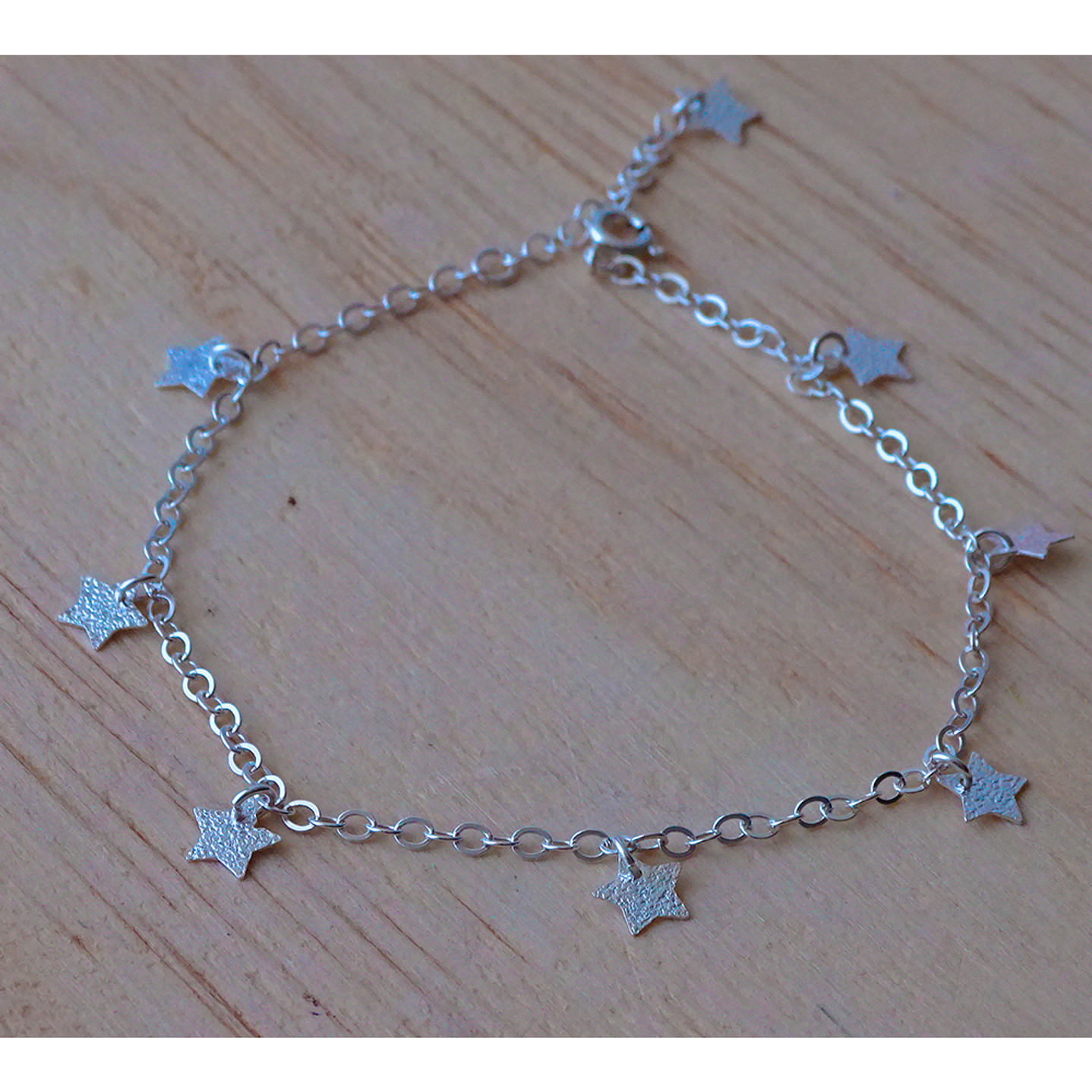 Tobillera De Plata 925 Estrellas 3