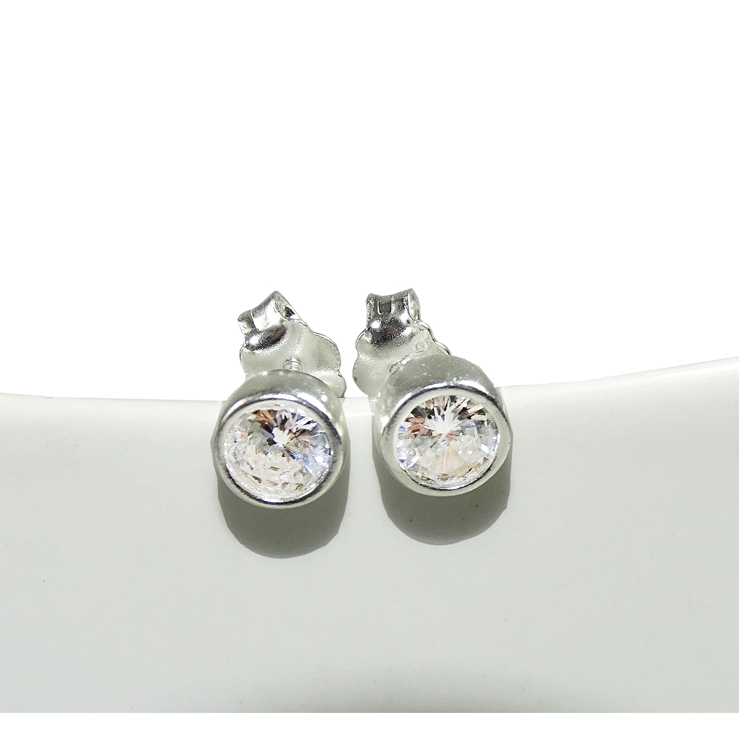 Aros De Plata 925 Punto de Luz 4