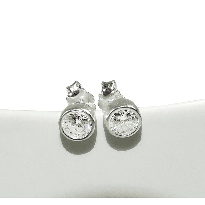 Aros De Plata 925 Punto de Luz 4