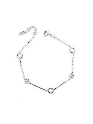 Pulsera De Plata 925 Mini Aros