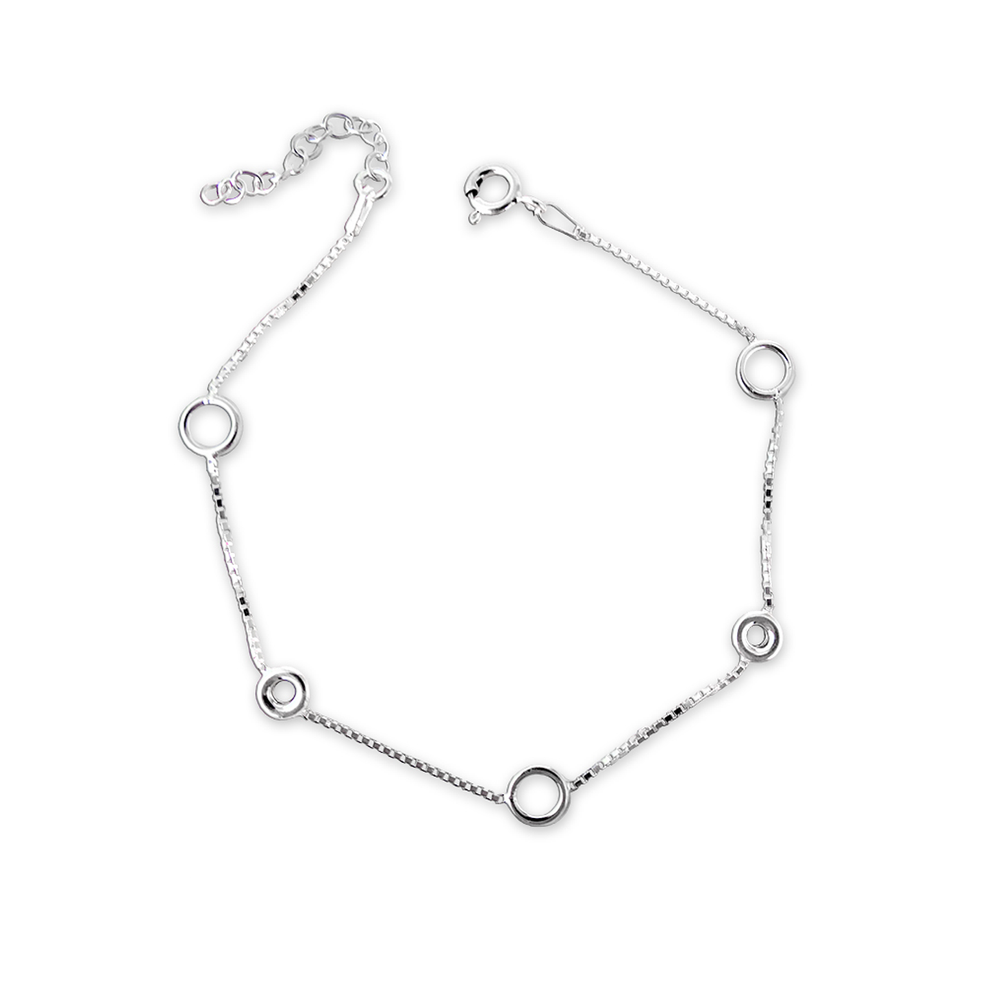 Pulsera De Plata 925 Mini Aros 1