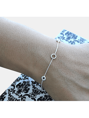 Pulsera De Plata 925 Mini Aros