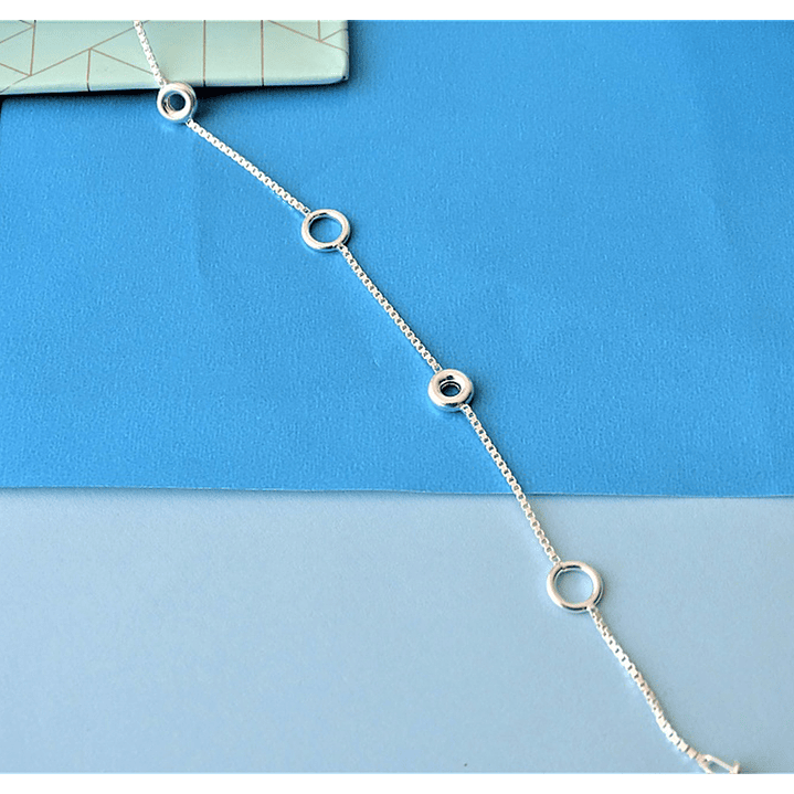 Pulsera De Plata 925 Mini Aros 3