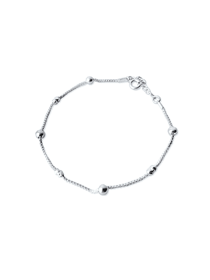 Pulsera De Plata 925 Puntos y Porotos 