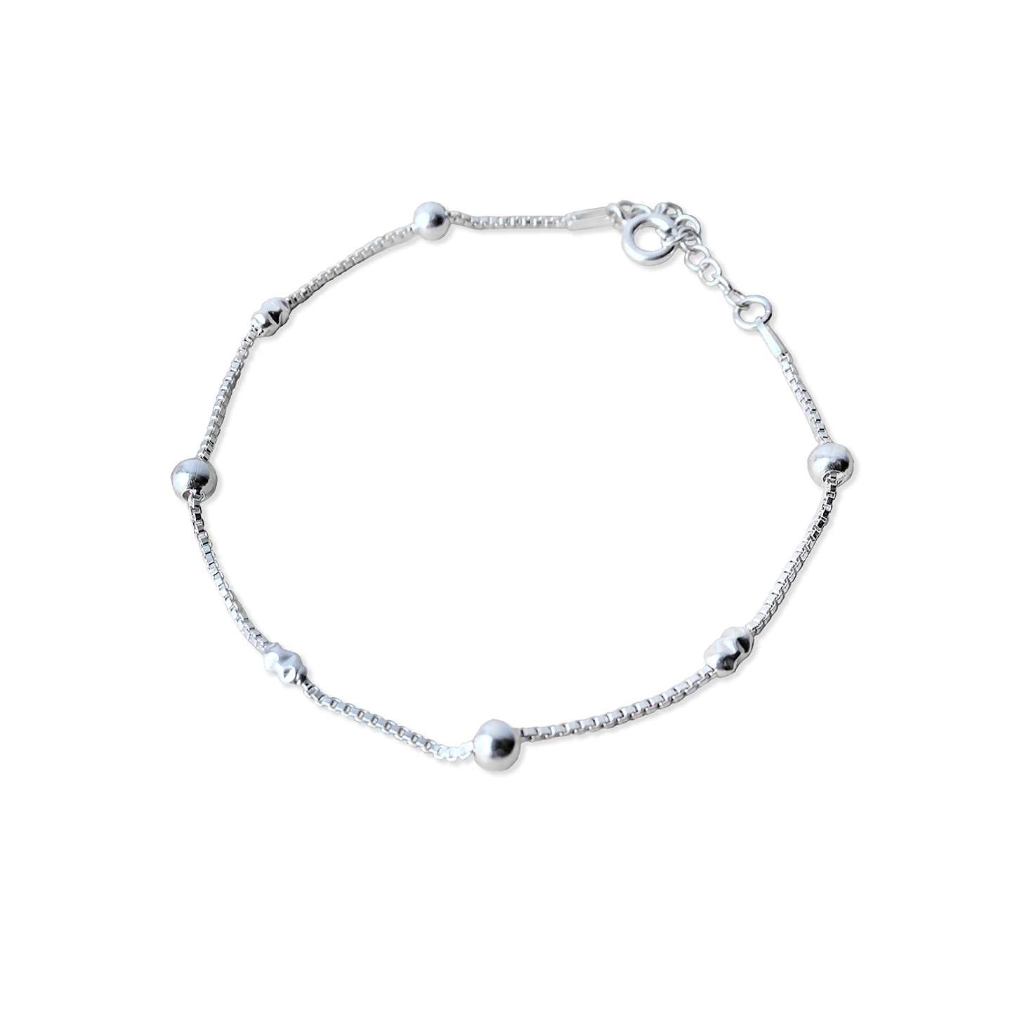 Pulsera De Plata 925 Puntos y Porotos  1