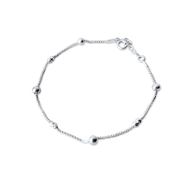 Pulsera De Plata 925 Puntos y Porotos  1