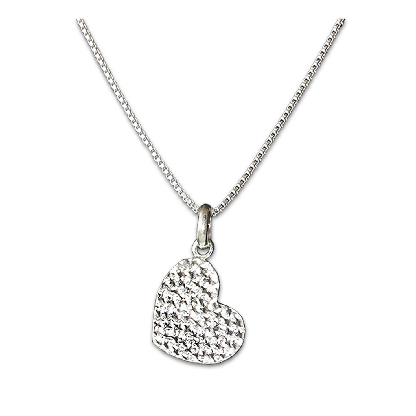 Cadena De Plata 925 Veneciana & Corazón Martillado 1