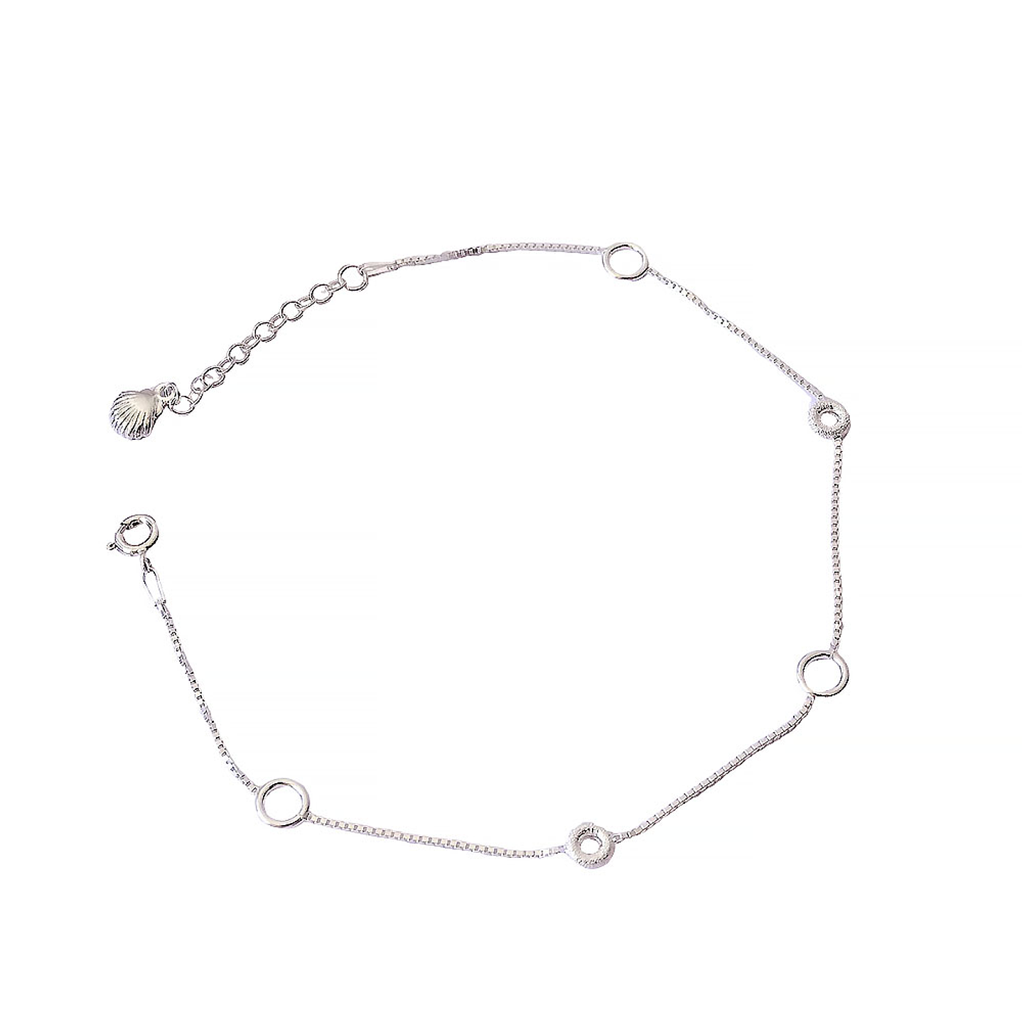 Tobillera De Plata 925 Aros  1
