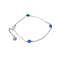 Tobillera De Plata 925 con Cristales Azules - Miniatura 1