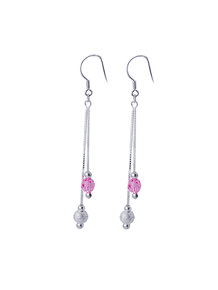 Aros De Plata 925 Estefania Con Cristales Swarovski