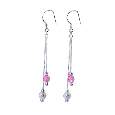 Aros De Plata 925 Estefania Con Cristales Swarovski