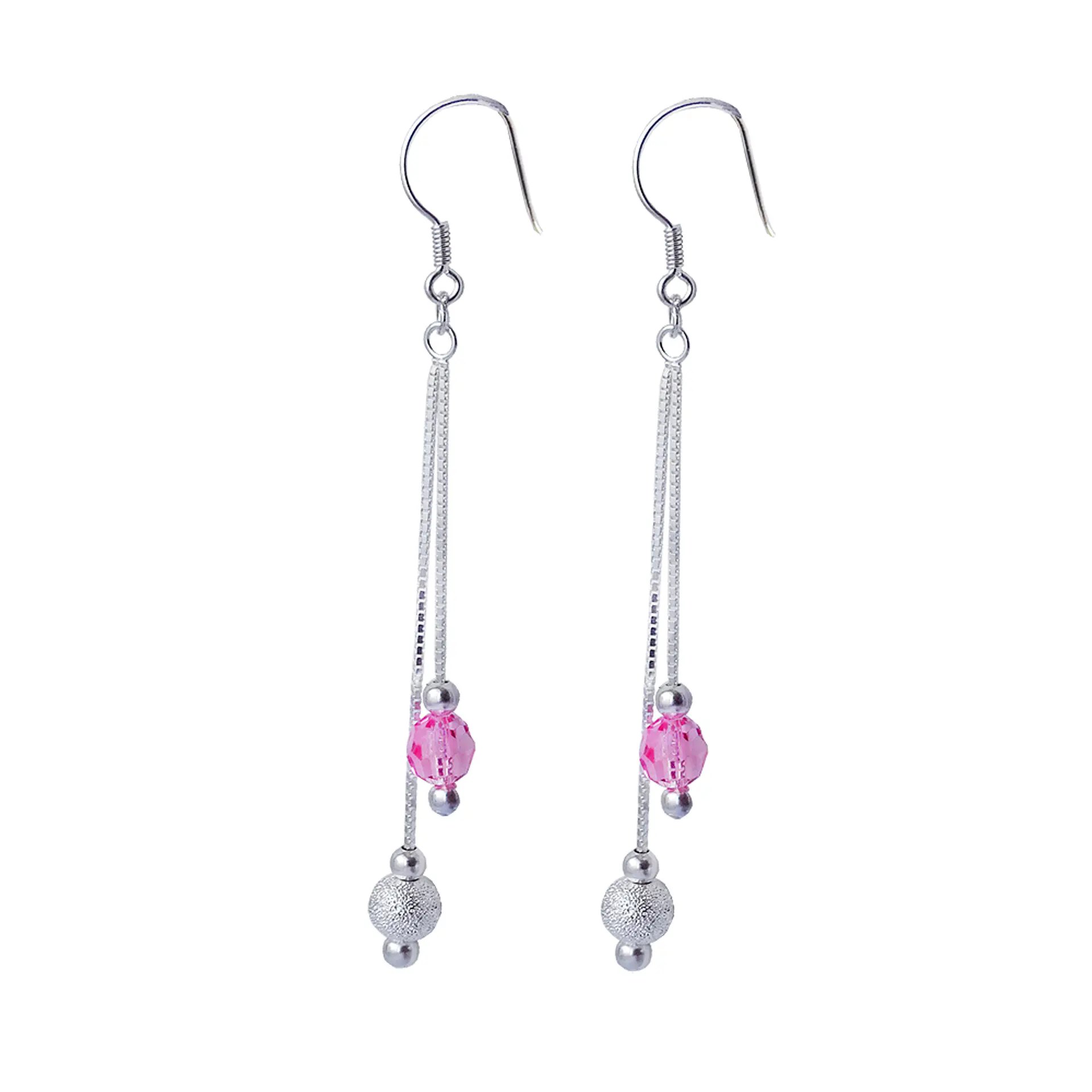 Aros De Plata 925 Estefania Con Cristales Swarovski 2