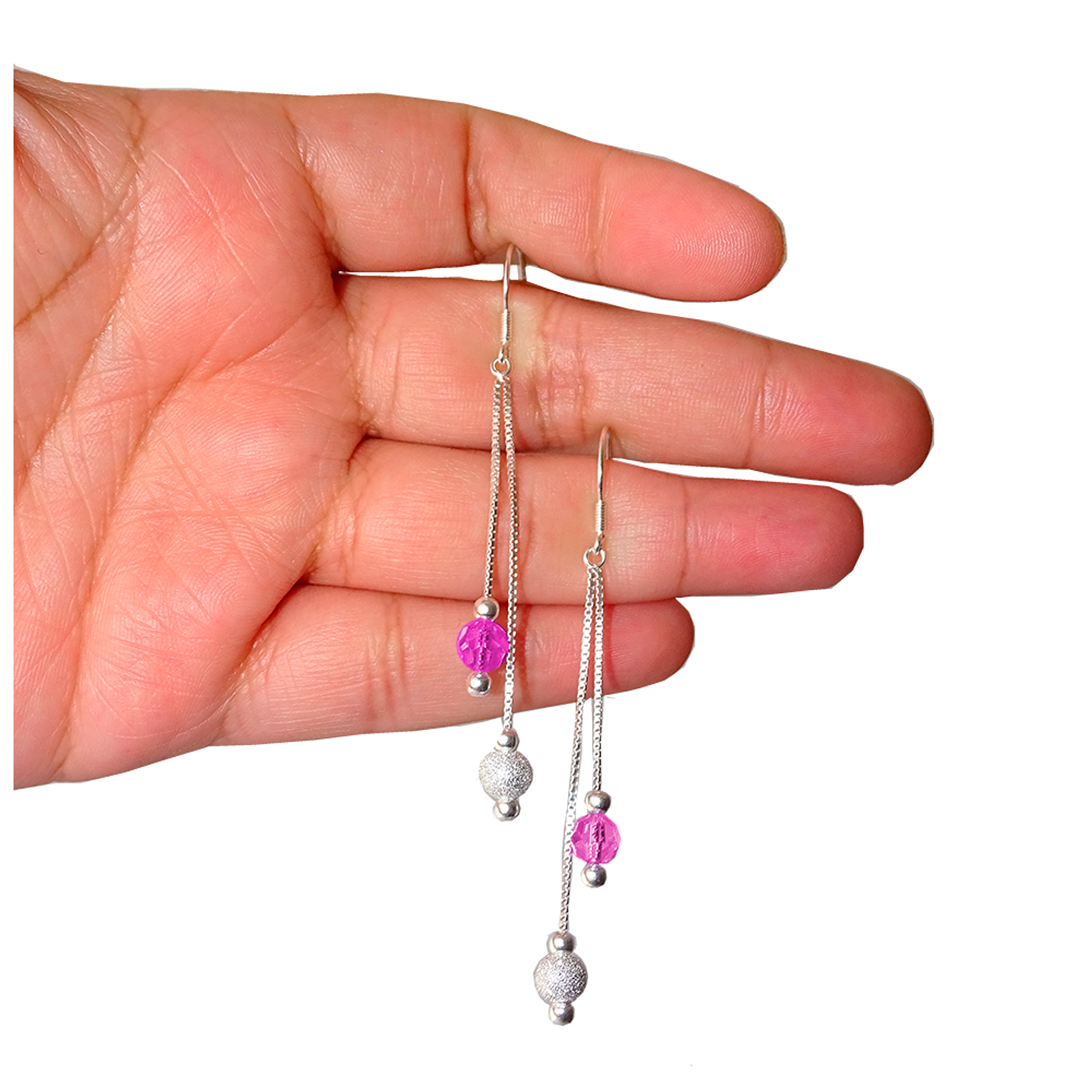 Aros De Plata 925 Estefania Con Cristales Swarovski 3