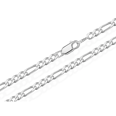 Cadena De Plata 925 Fígaro 60cm