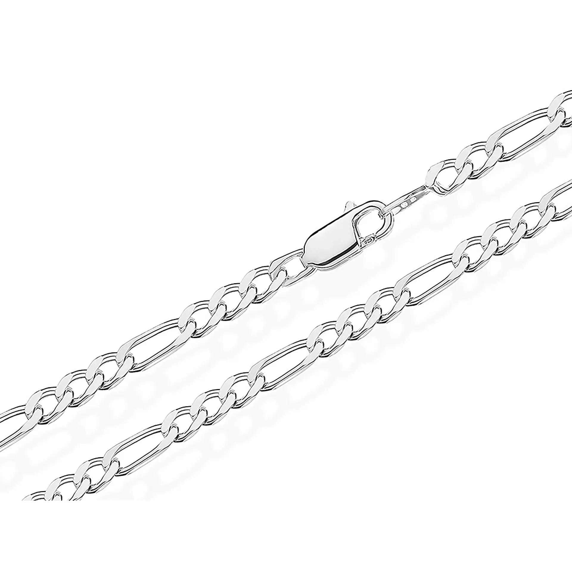 Cadena De Plata 925 Fígaro 60cm 1