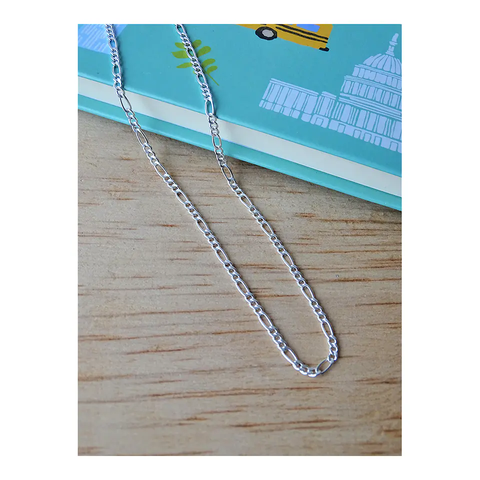 Cadena De Plata 925 Fígaro 60cm 2