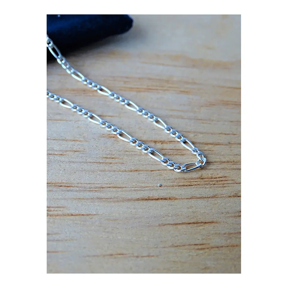 Cadena De Plata 925 Fígaro 60cm 4