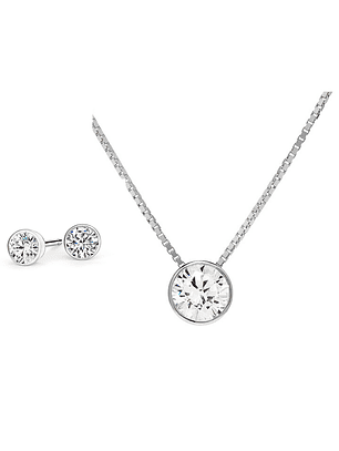 Conjunto De Plata 925 Punto de Luz