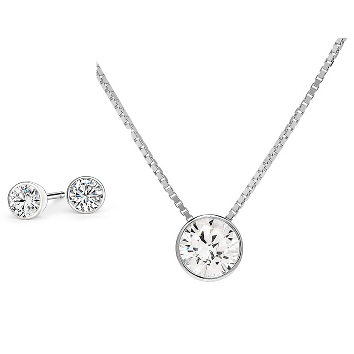 Conjunto De Plata 925 Punto de Luz 1