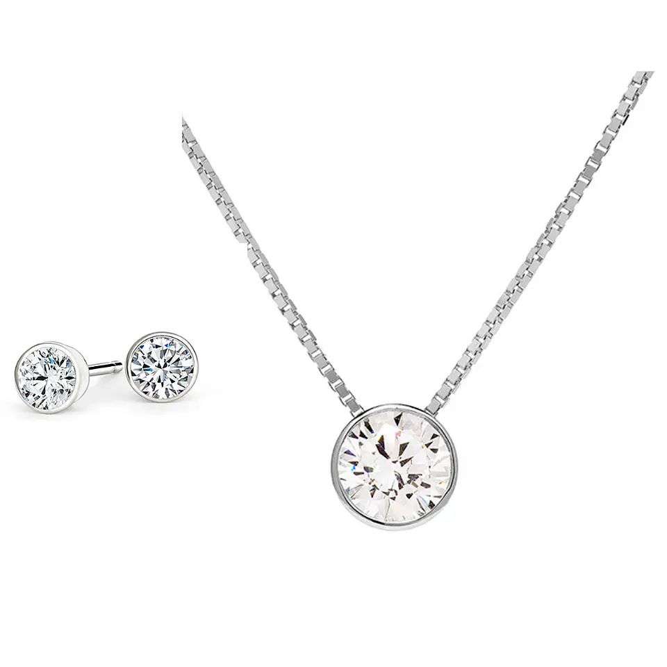 Conjunto De Plata 925 Punto de Luz 1
