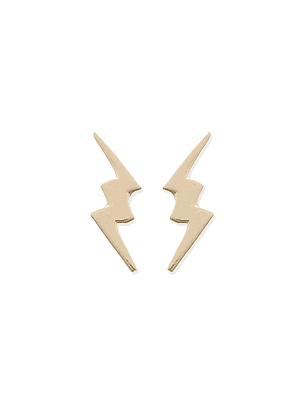 Aritos De Plata Con Baño de Oro Rayo 