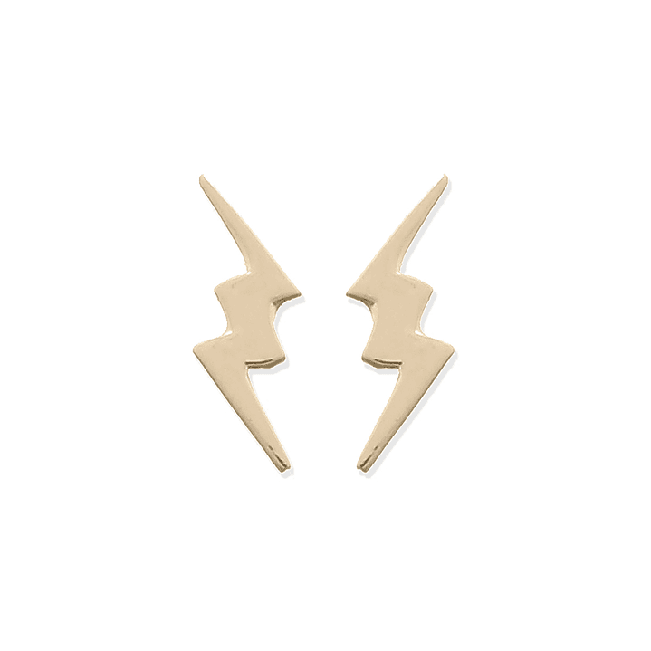 Aritos De Plata Con Baño de Oro Rayo  1