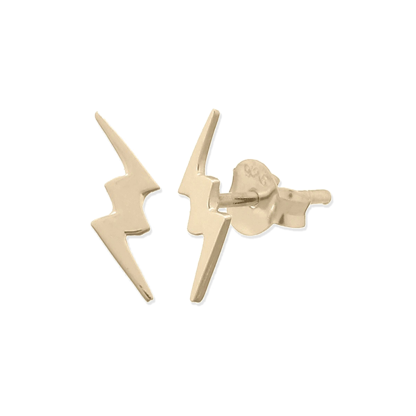 Aritos De Plata Con Baño de Oro Rayo  2