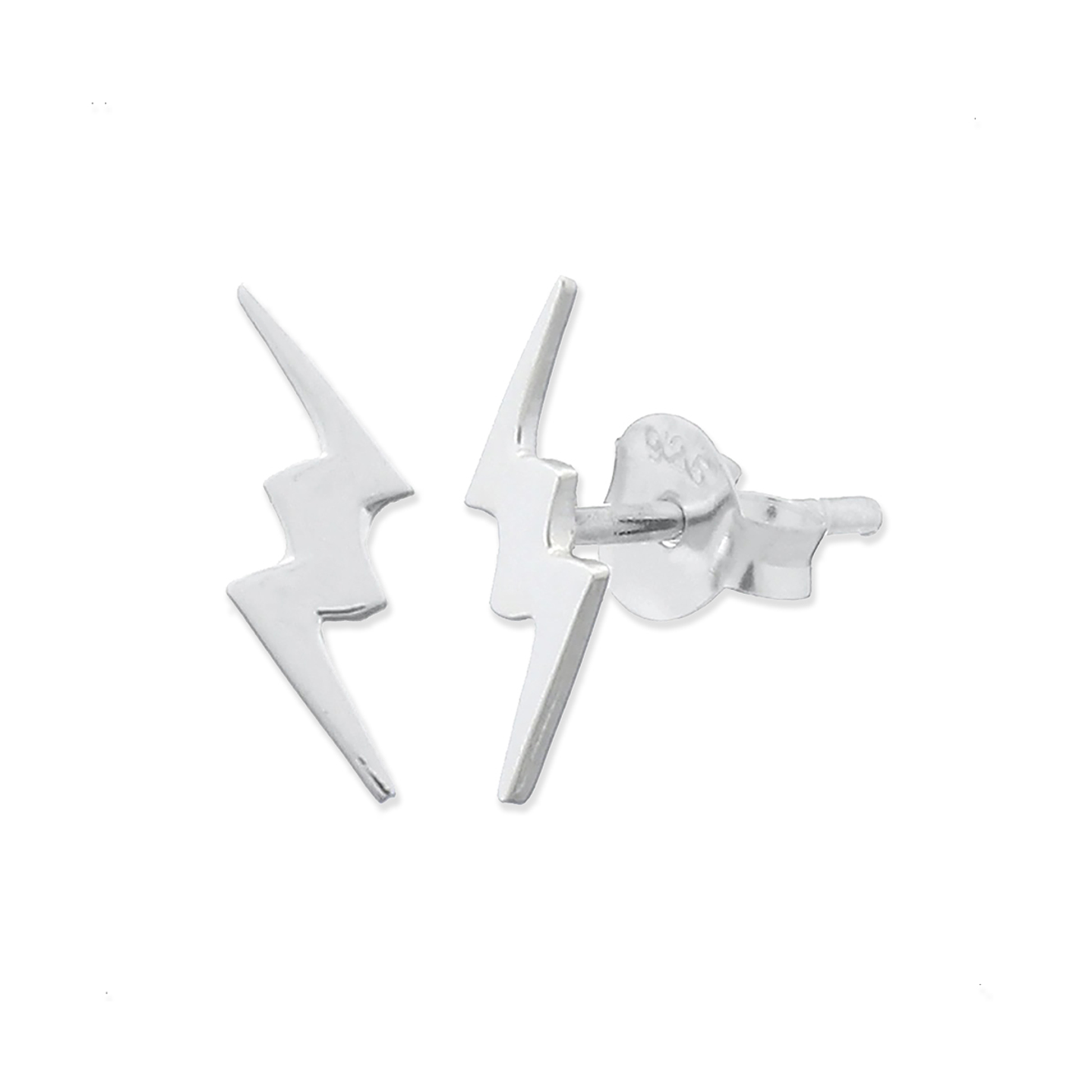 Aritos De Plata 925 Rayo Plateado 2