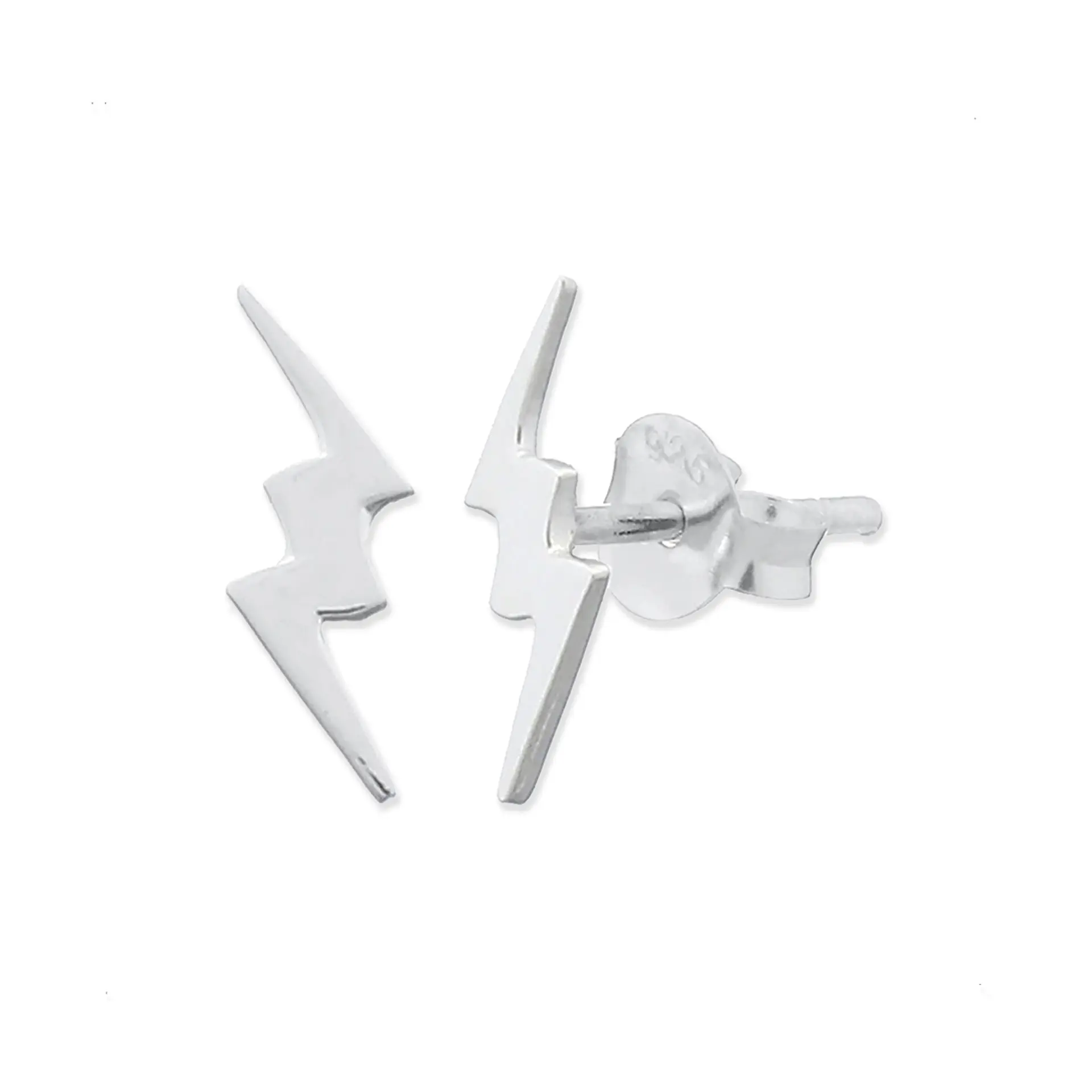 Aritos De Plata 925 Rayo Plateado 2