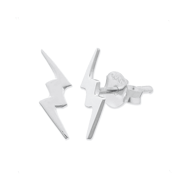 Aritos De Plata 925 Rayo Plateado 2