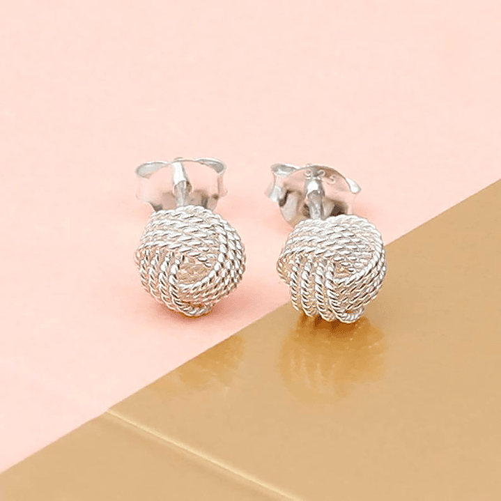 Aritos De Plata 925 Nudo  2