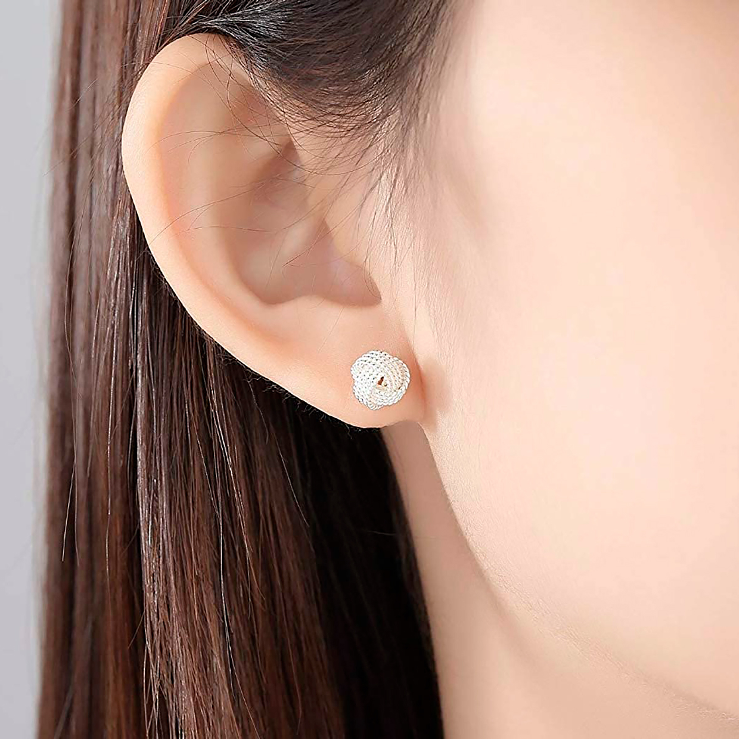 Aritos De Plata 925 Nudo  4