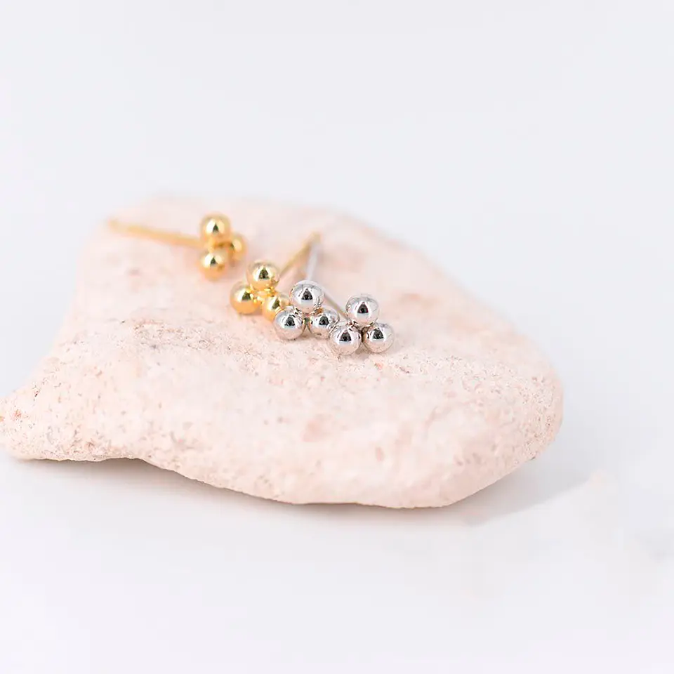 Aritos De Plata 925 Mini Sirios  3