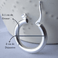 Aros De Plata 925 Argollas Gruesa 20mm  - Miniatura 2