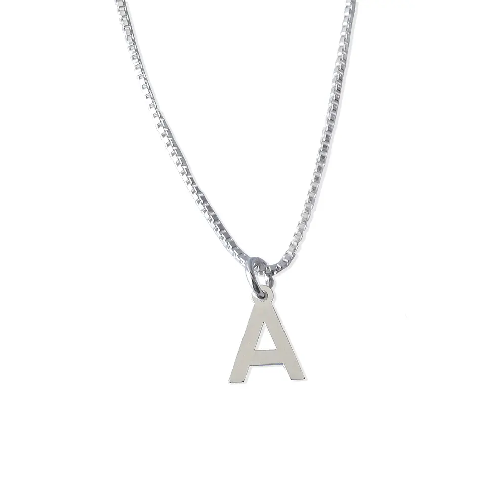 Cadena De Plata 925 Veneciana & Inicial  1
