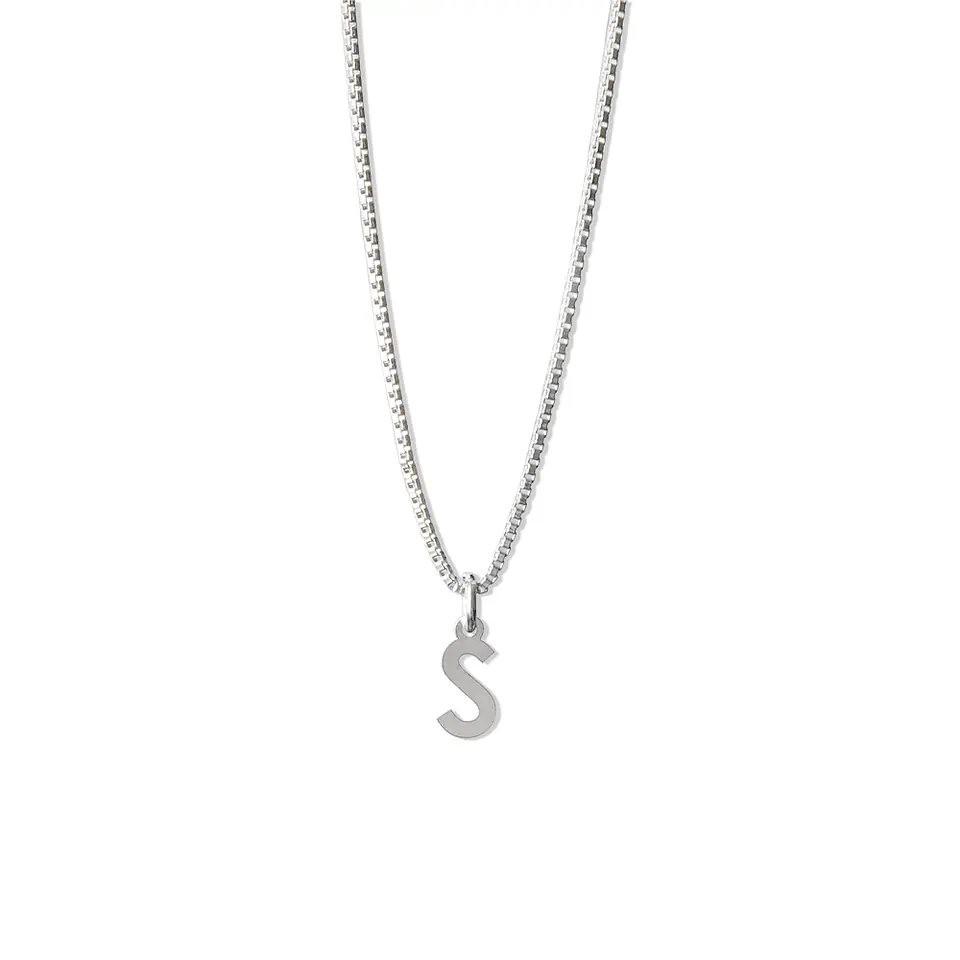 Cadena De Plata 925 Veneciana & Inicial  17