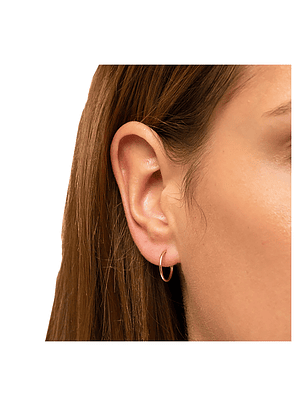 Aros De Plata 925 Con Baño De Oro Argollas 15mm