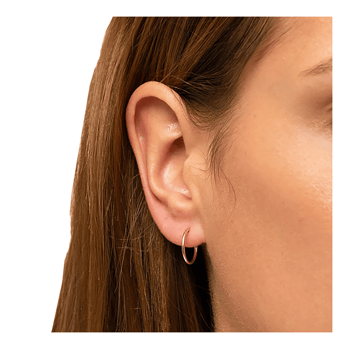 Aros De Plata 925 Con Baño De Oro Argollas 15mm 2