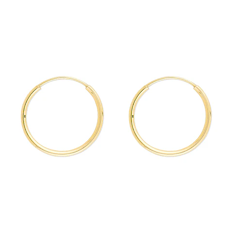 Aros De Plata 925 Con Baño De Oro Argollas 20mm