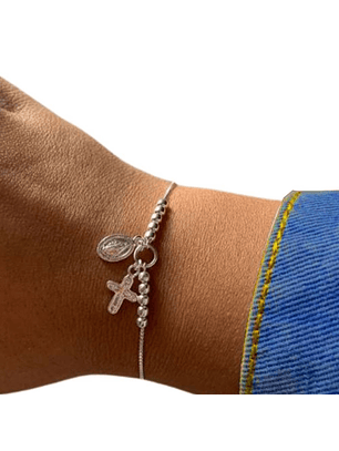 Pulsera De Plata Ley 925 Ajustable Denario