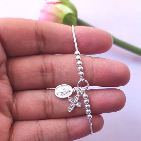 Pulsera De Plata Ley 925 Ajustable Denario