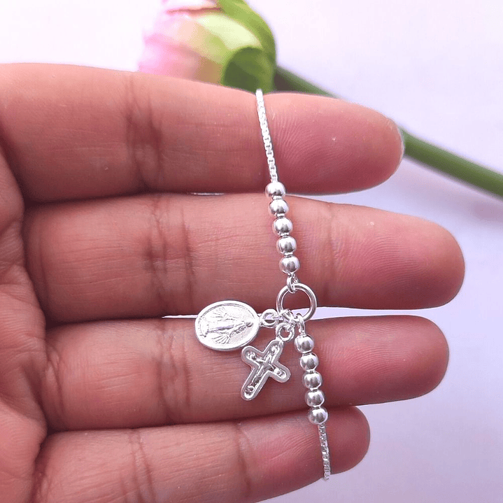 Pulsera De Plata Ley 925 Ajustable Denario 2