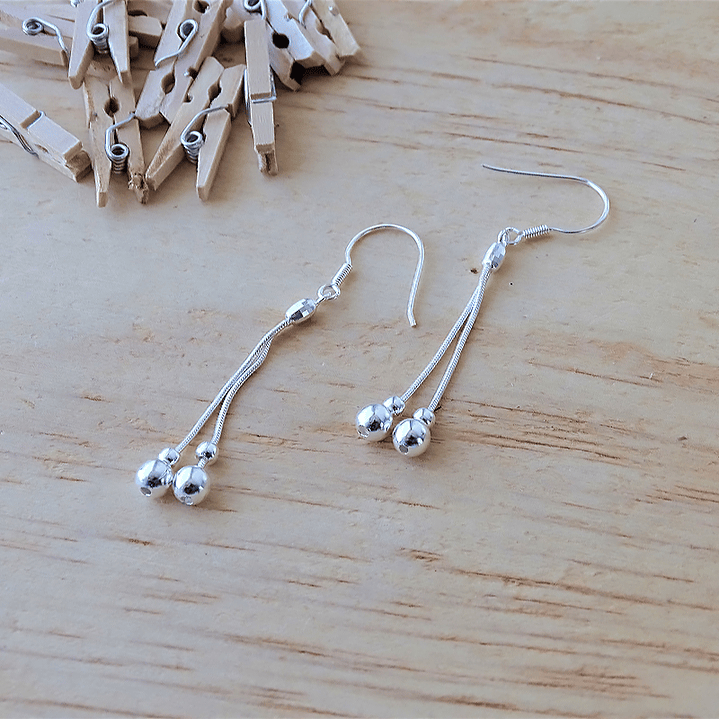 Aros De Plata 925 Pendulos 3