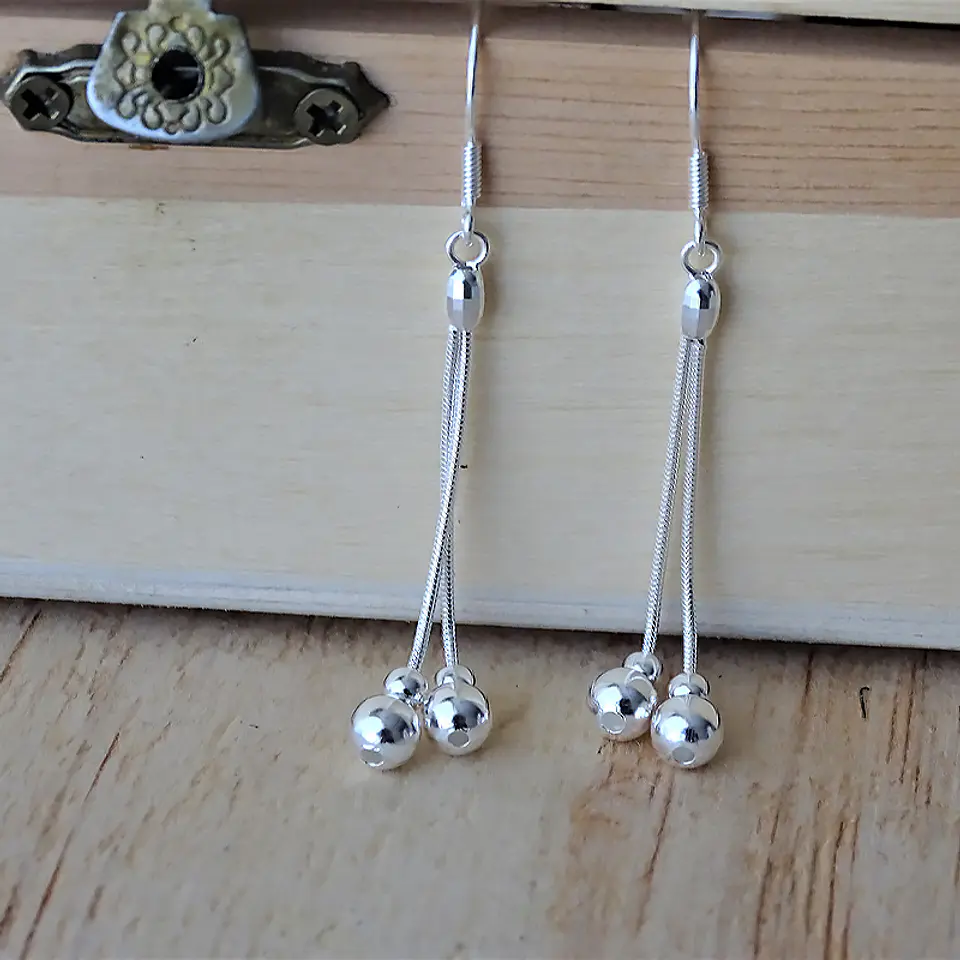 Aros De Plata 925 Pendulos 4