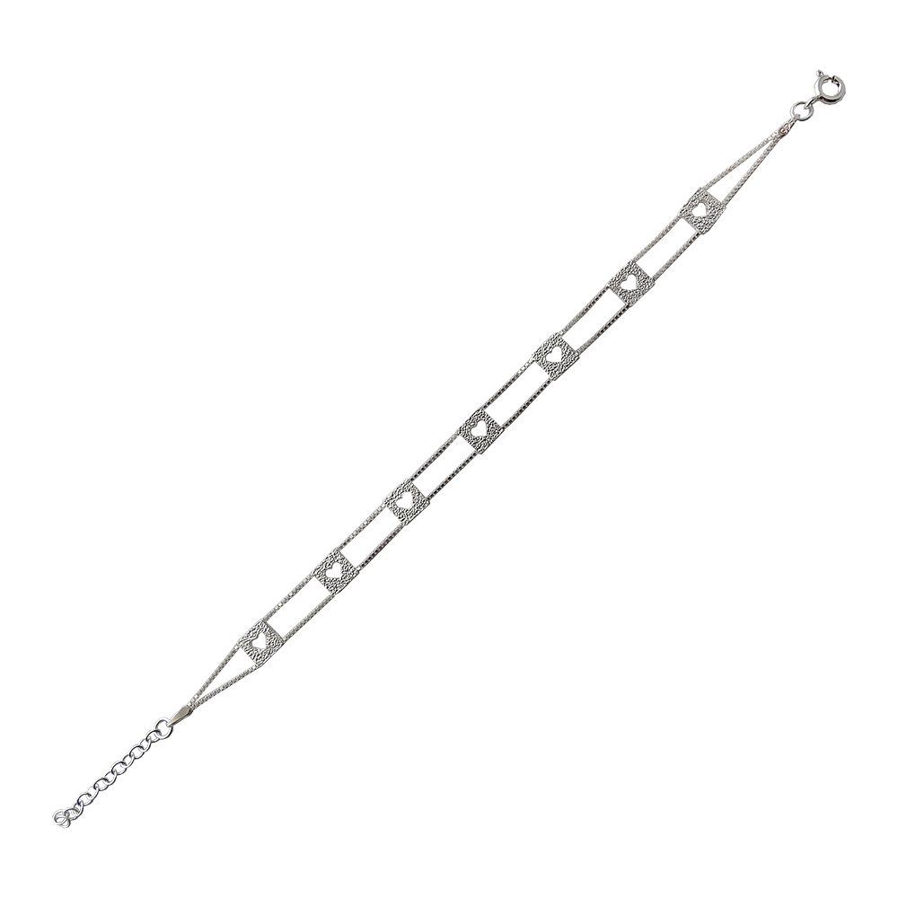 Pulsera Mujer Love Plata Italiana 925 - Pulsera Amor - 17 cm
