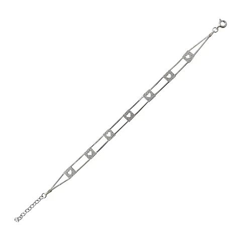 Pulsera De Plata 925 Love de Corazones