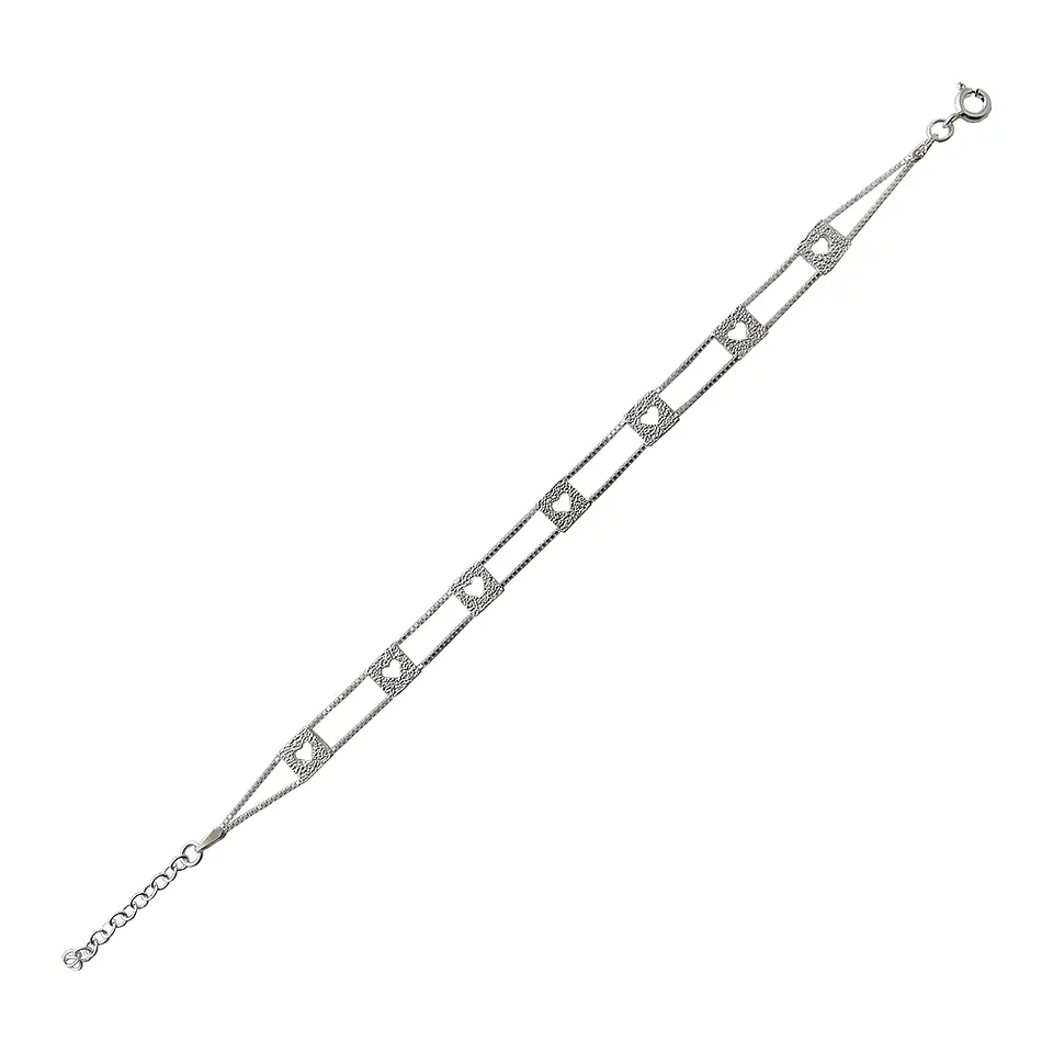 Pulsera De Plata 925 Love de Corazones 1